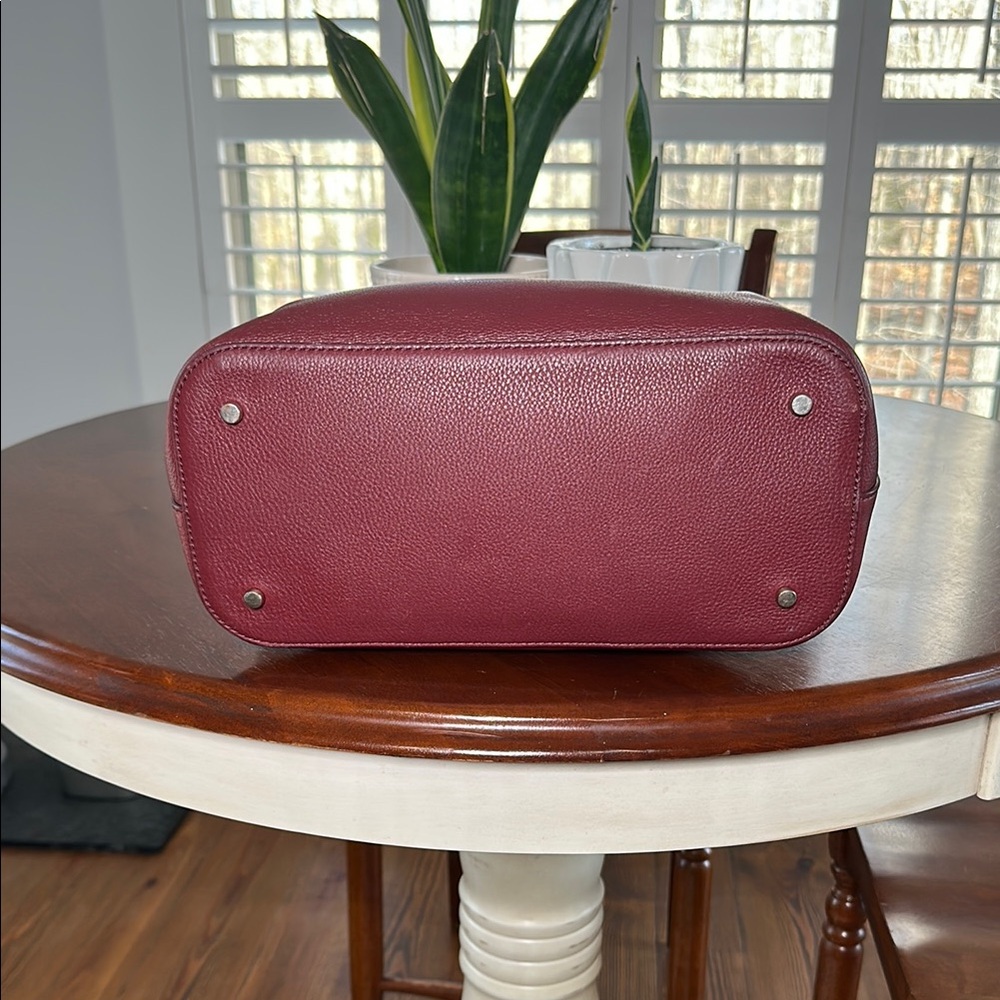 Kate Spade Burgundy Leather Tote Bag - Picture 5 of 8